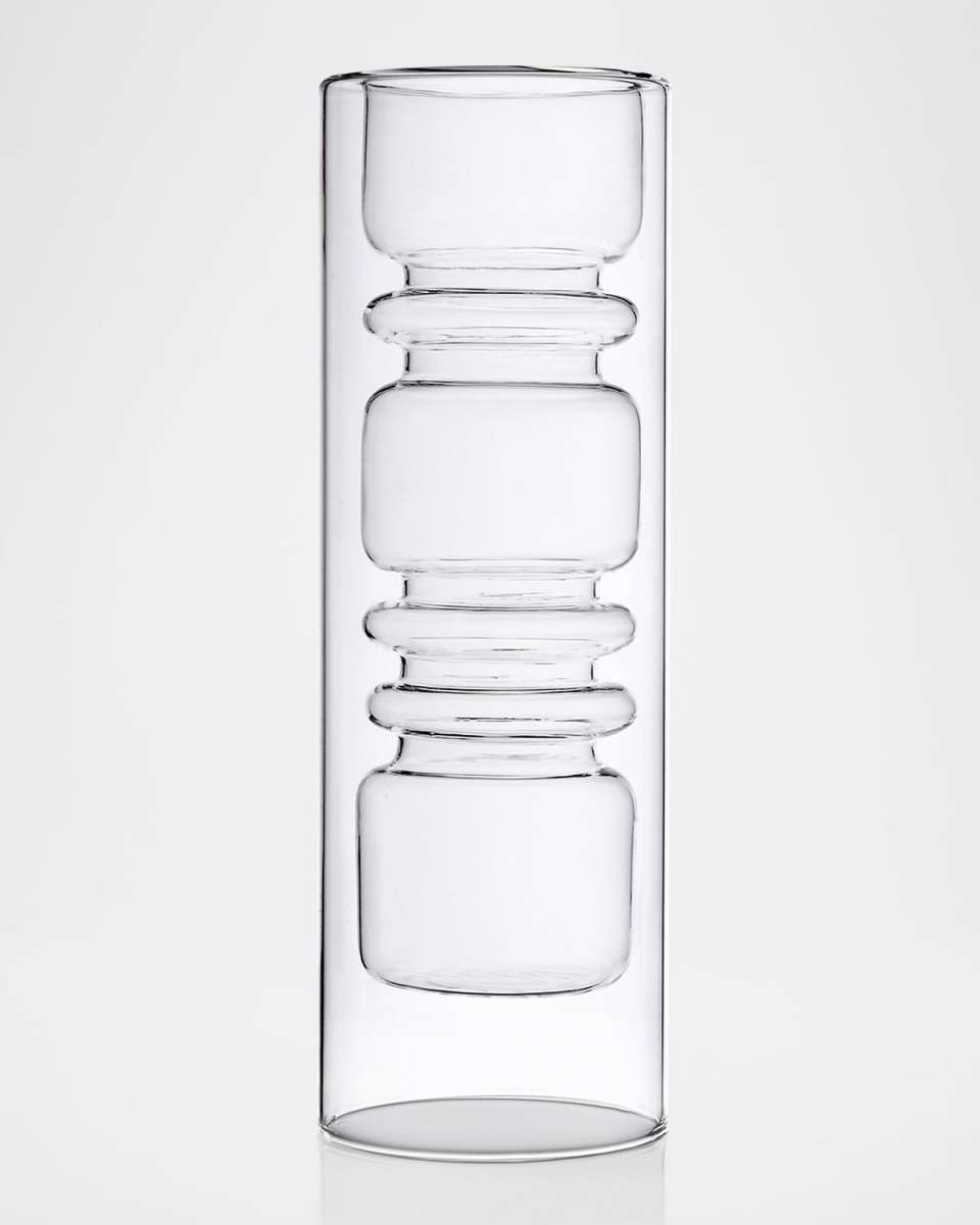Rings Double-Walled Vase, 14.6"